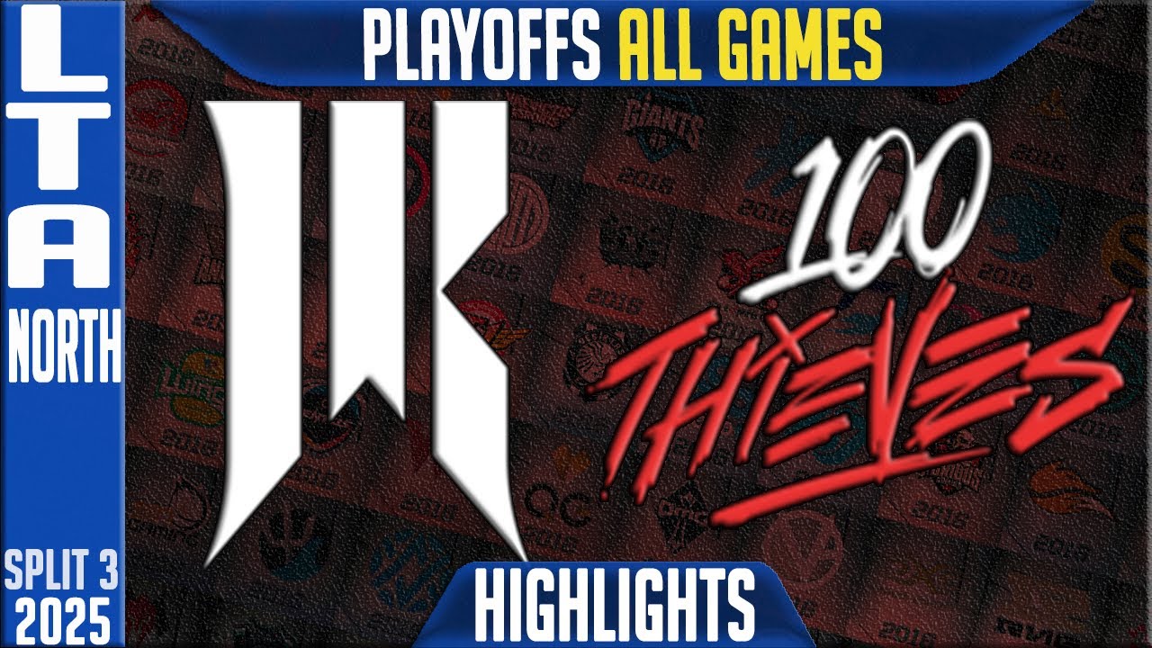 SR vs 100T ALL GAMES Highlights | LTA North Playoffs 2025 | Shopify Rebellion vs 100 Thieves