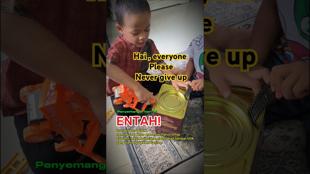 Rayyanza is never give up to open it #rayyanza #funny #cute #happy