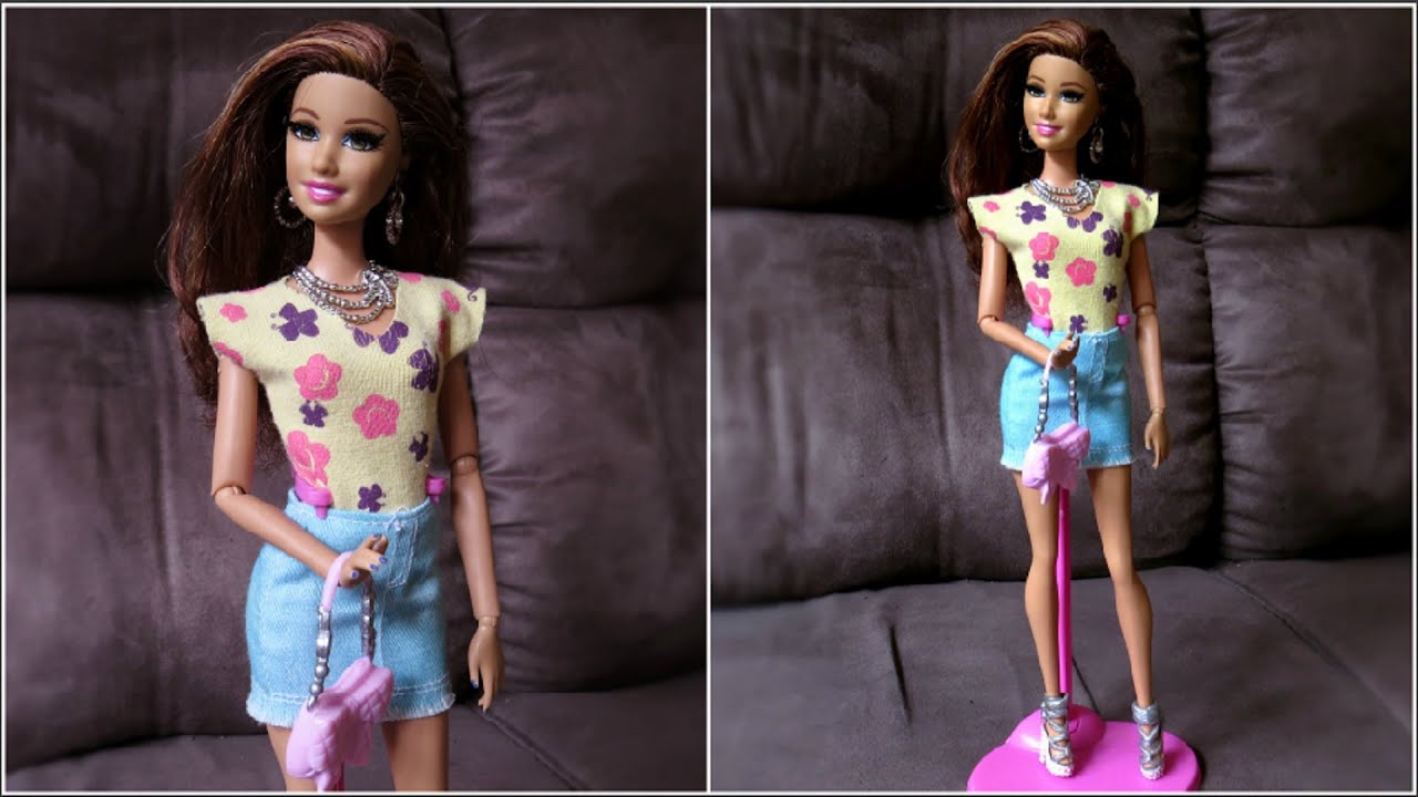 Blusa sem Manga para Barbie DIY