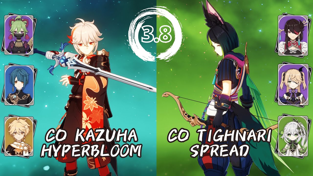 Spiral Abyss 3.8 Kazuha Hyperbloom & Tighnari Spread Floor 12