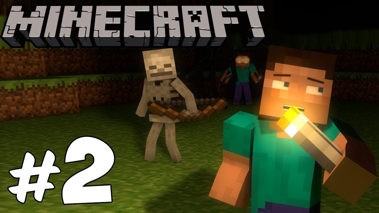 ПОСТРОИЛИ ДОМ И НАШЛИ ПЕРВОЕ ЗОЛОТО В MINECRAFT #2