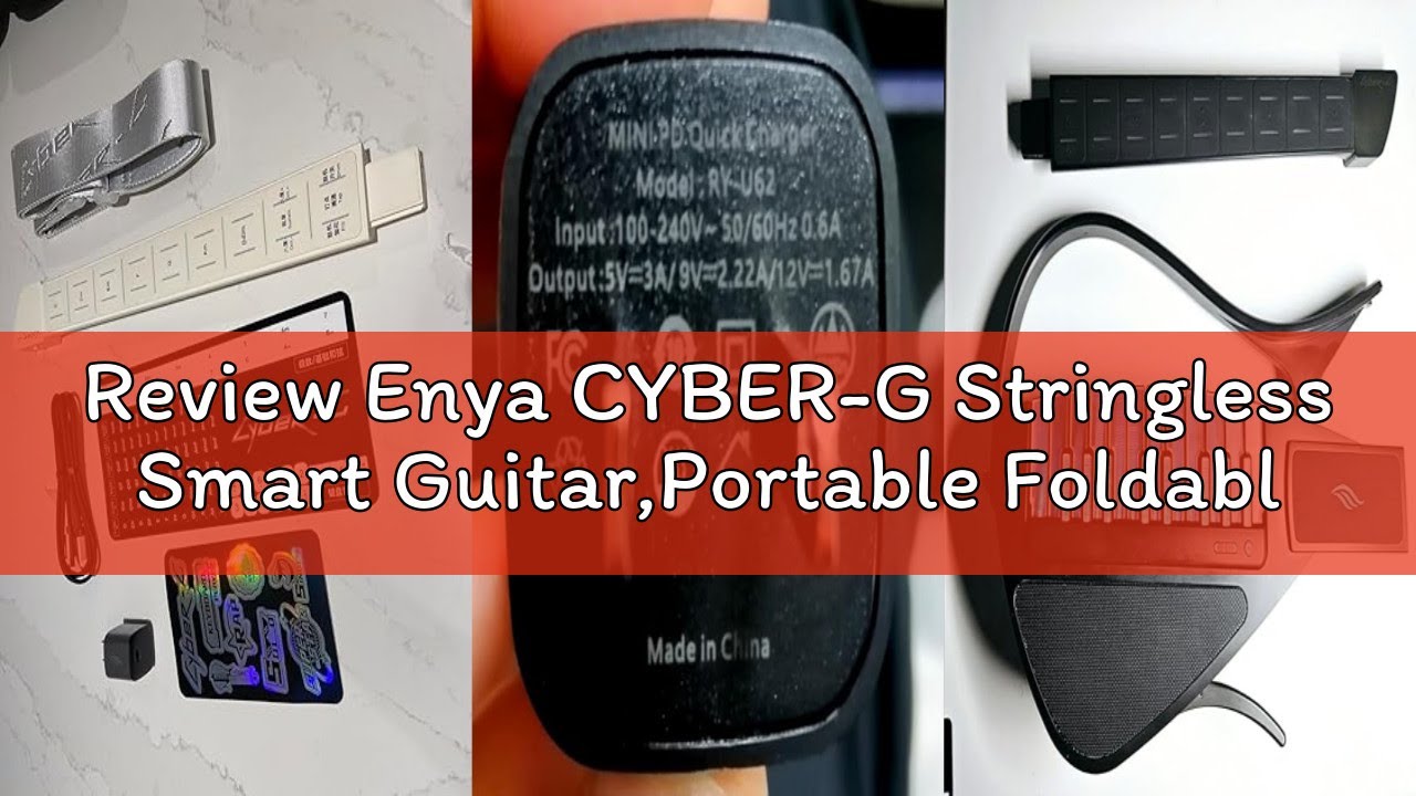 Review Enya CYBER-G Stringless Smart Guitar,Portable Foldable Travel Guitar with App-Controlled Chor