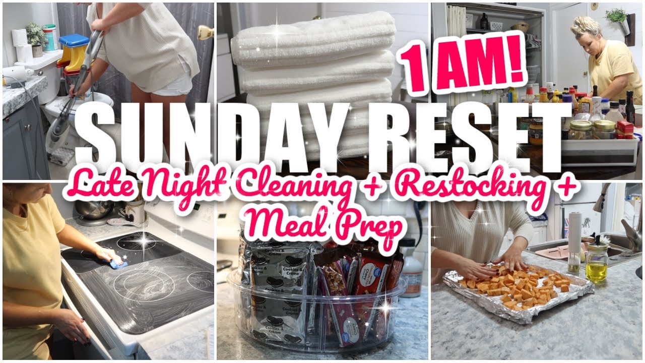 ✨SUNDAY RESET ✨ \\ CLEANING MOTIVATION + RESTOCKING + MEAL PREP + GROCERY HAUL