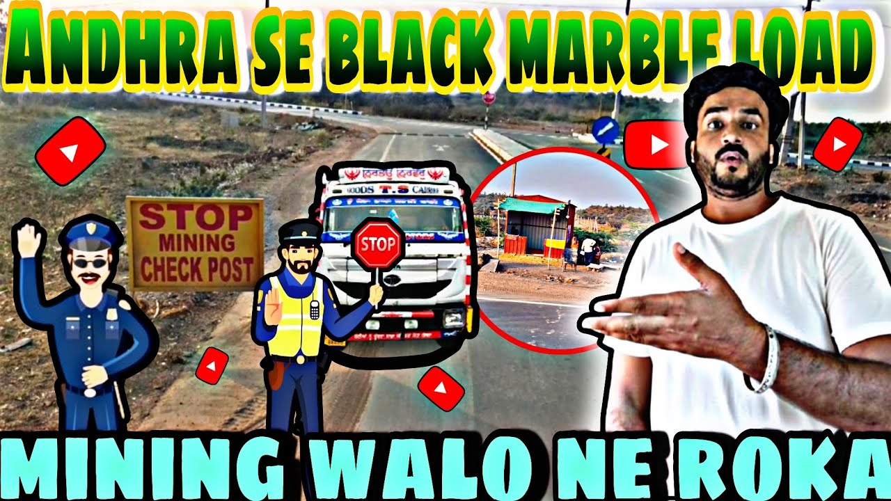 Andhra Se Black Marble Load 😲 Raste Mein Mining Walo Ne Roka! | Truck Driver Vlog@DeepGagan77 