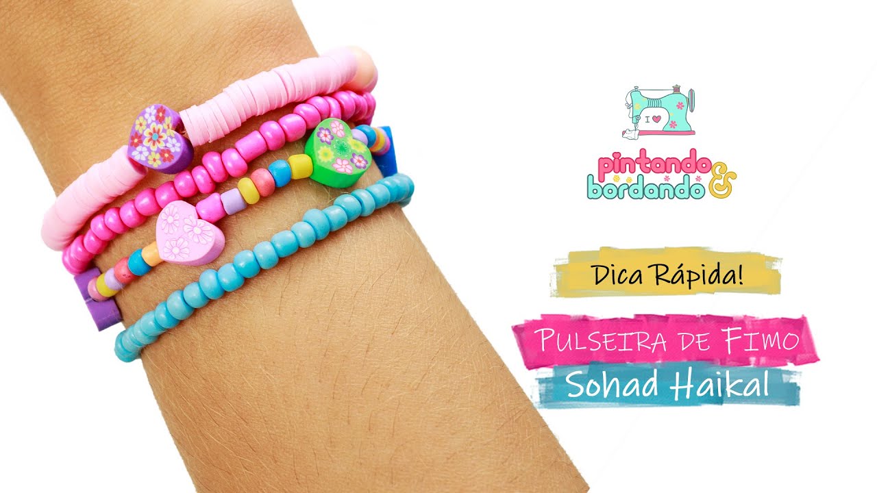 Pulseira de Fimo - Aprenda um nó de pulseira discreto e super fácil