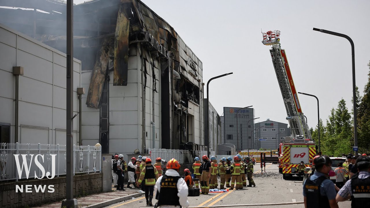Fire at South Korean Lithium-Battery Factory Kills at Least 22 | WSJ News