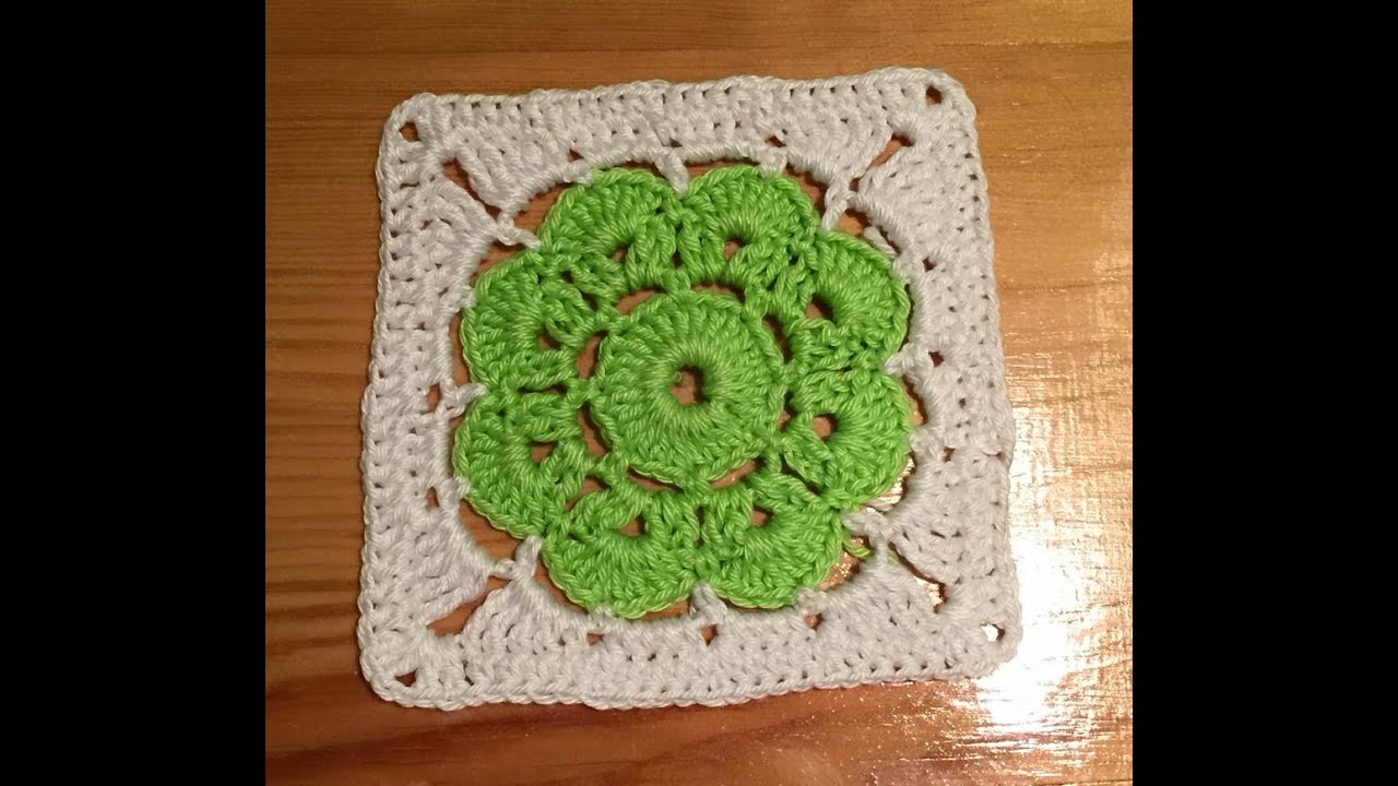 Cómo hacer un Granny Square con flor Maybelle a Crochet