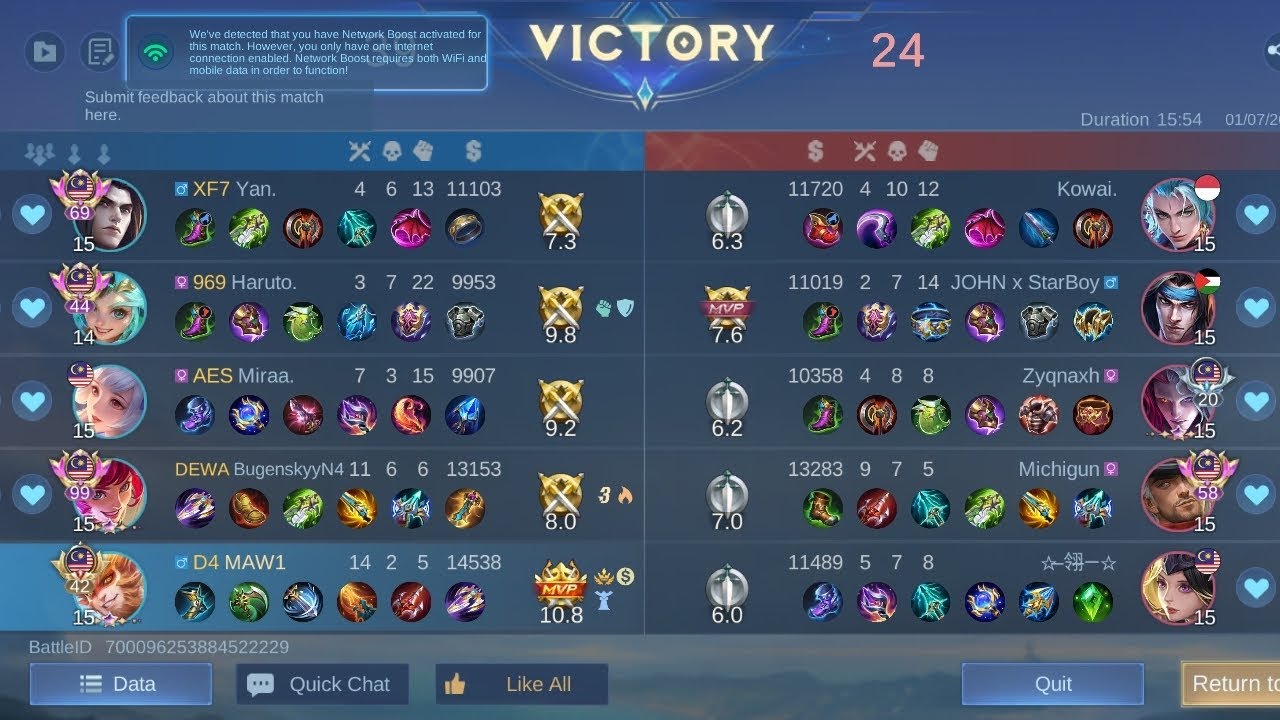Jumpa 3 top Malaysia - Mobile Legends Bang Bang 