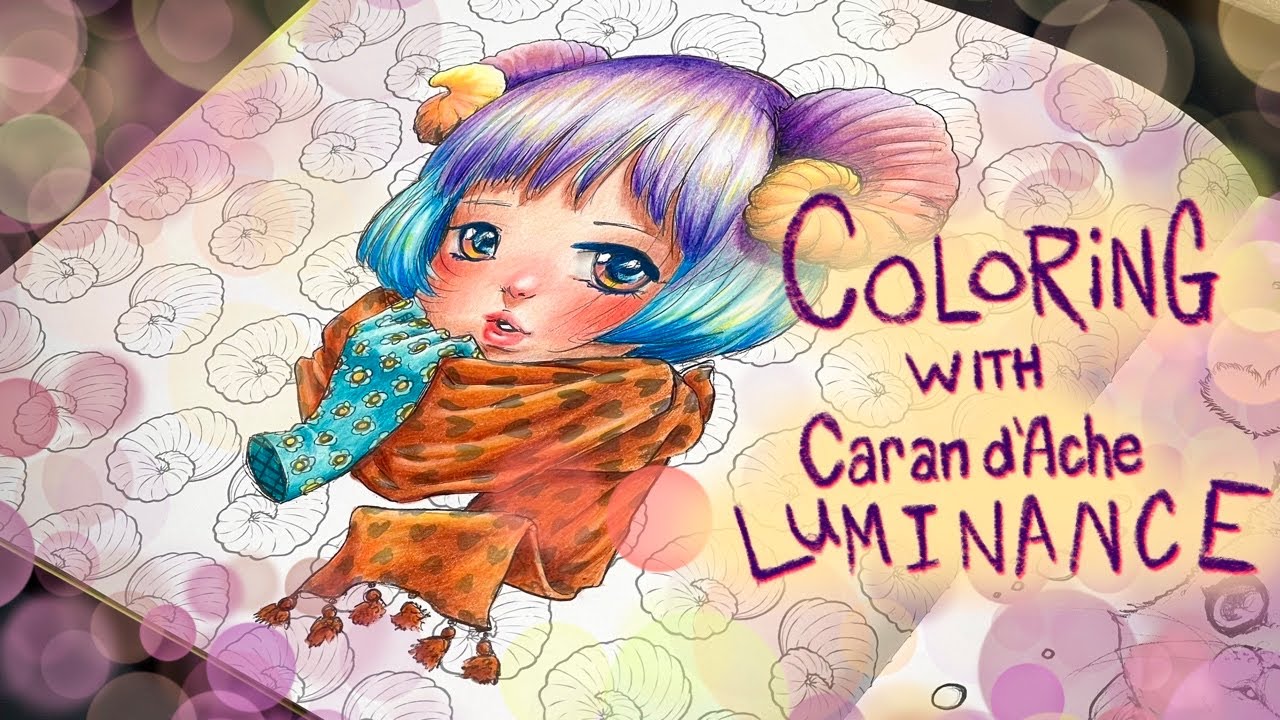 How To Color Like Me - Caran D’Ache Luminance 6901 Colored Pencils - Camilla D’Errico Adult Coloring