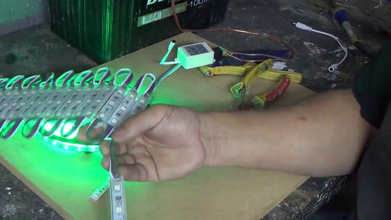 como ligar led rgb no som e controlador de led