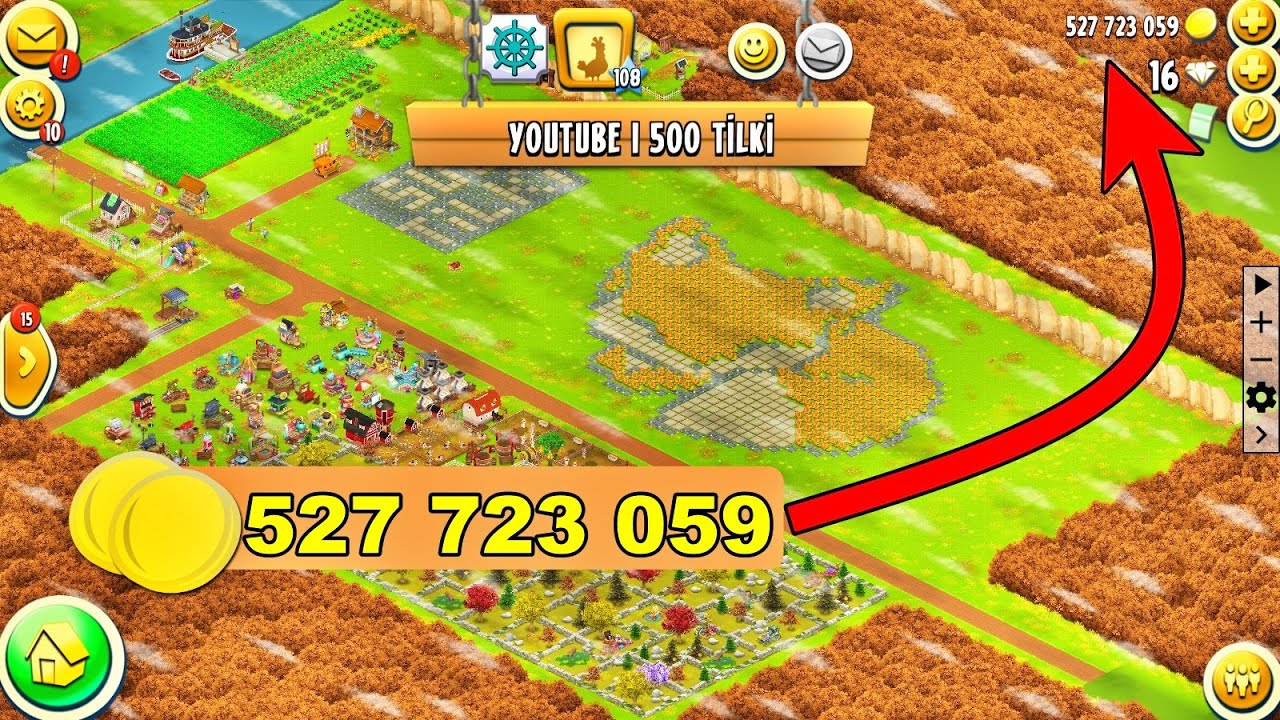 ALTIN KAZANMA TAKTİĞİ HAY DAY I 500 TİLKİ