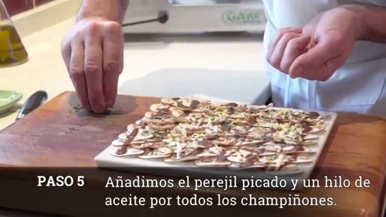 Carpaccio de champiñones