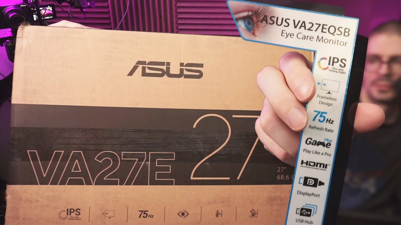 Обзор 27-дюймового IPS-монитора ASUS VA27EQSB с функцией защиты зрения.