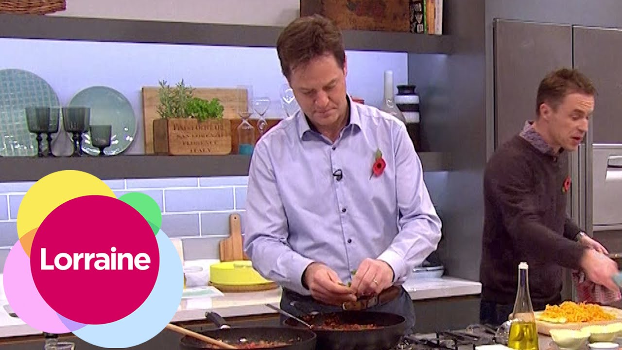 Nick Clegg Cooks With James Tanner And Talks Free School Meals | Lorraine