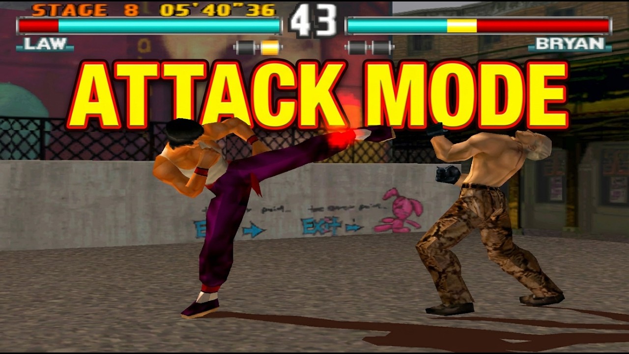 Tekken 3 Law vs Bryan – INSANE Pure Skill Combos No Commentary