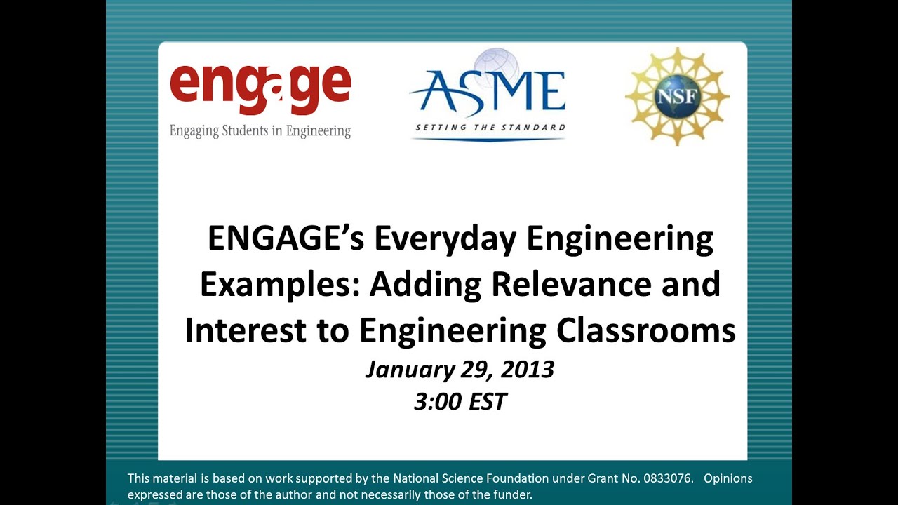 ENGAGE's Everyday Engineering Examples