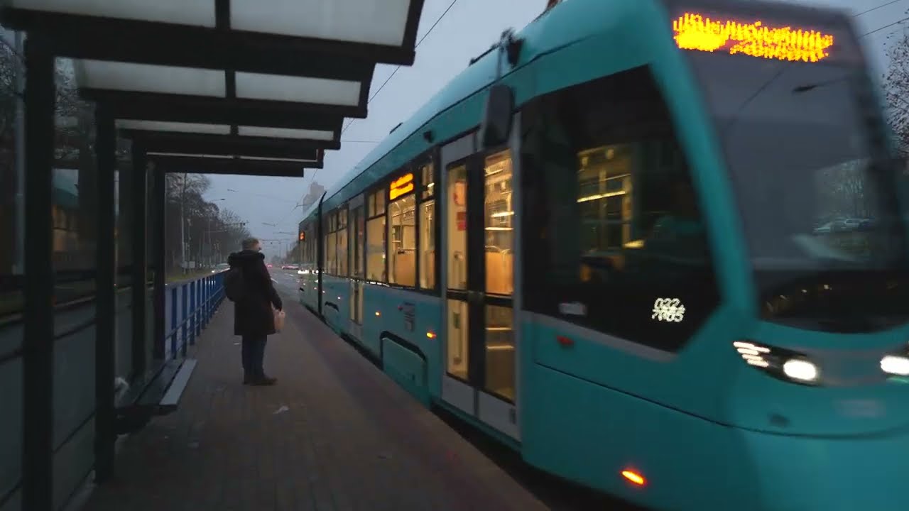 Czech Republic, Ostrava, tram 12 ride from Hlavní třída to Hrabůvka Poliklinika
