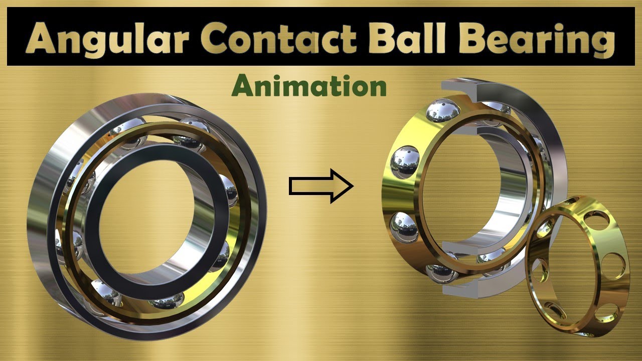Angular Contact ball bearing - animation | Lemurian Designs