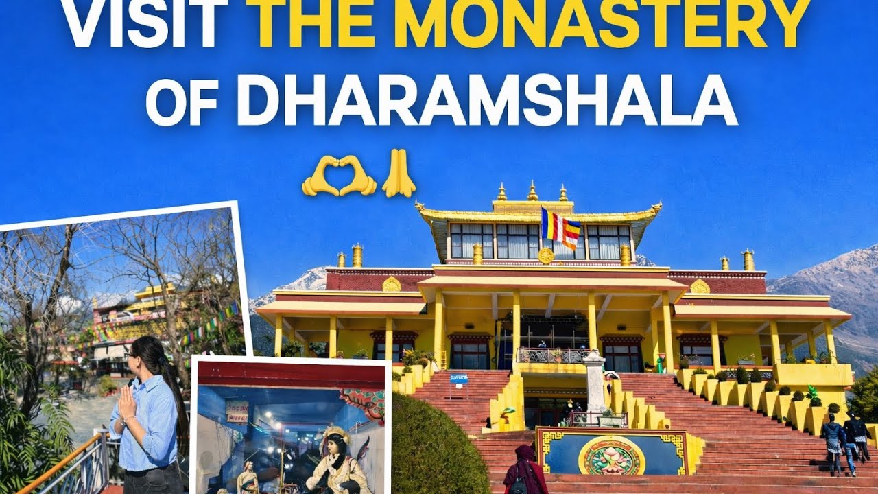 Exploring the beautiful monastery of Dharamshala ❤️🙏 Peaceful day 🌱