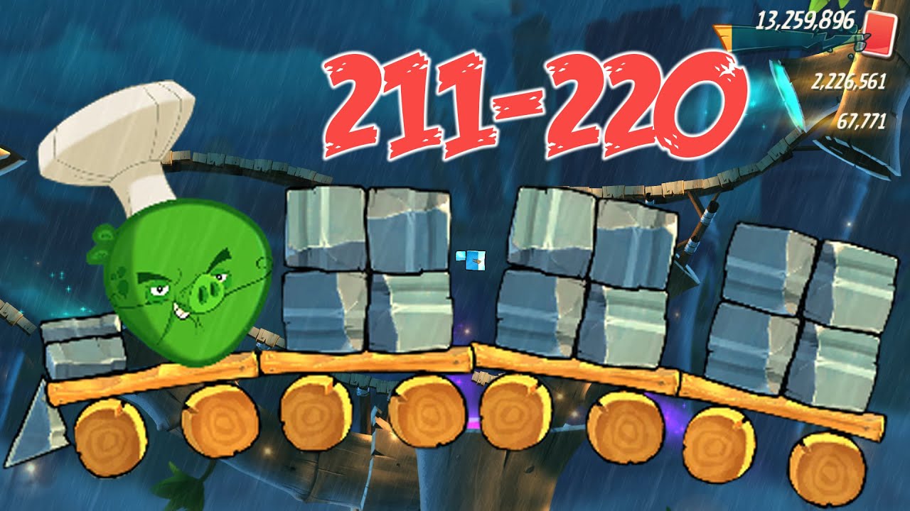 BAMBOO FOREST MISTY MIRE - ANGRY BIRDS 2 PC LEVEL 211-220 BOSSLEVEL CHEF PIG