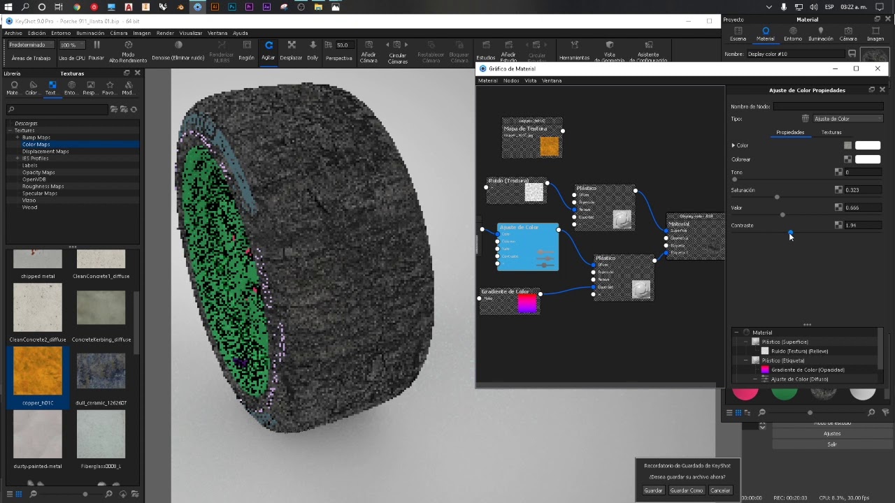 Textura de llanta en KeyShot