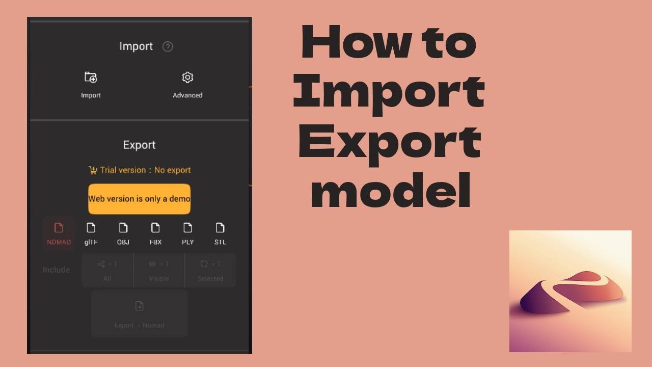 Nomad Sculpt How To Import Export Model