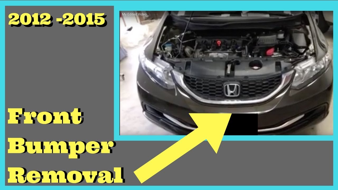 2012 2013 2014 2015 HONDA CIVIC---- Как снять, заменить, установить и снять передний бампер