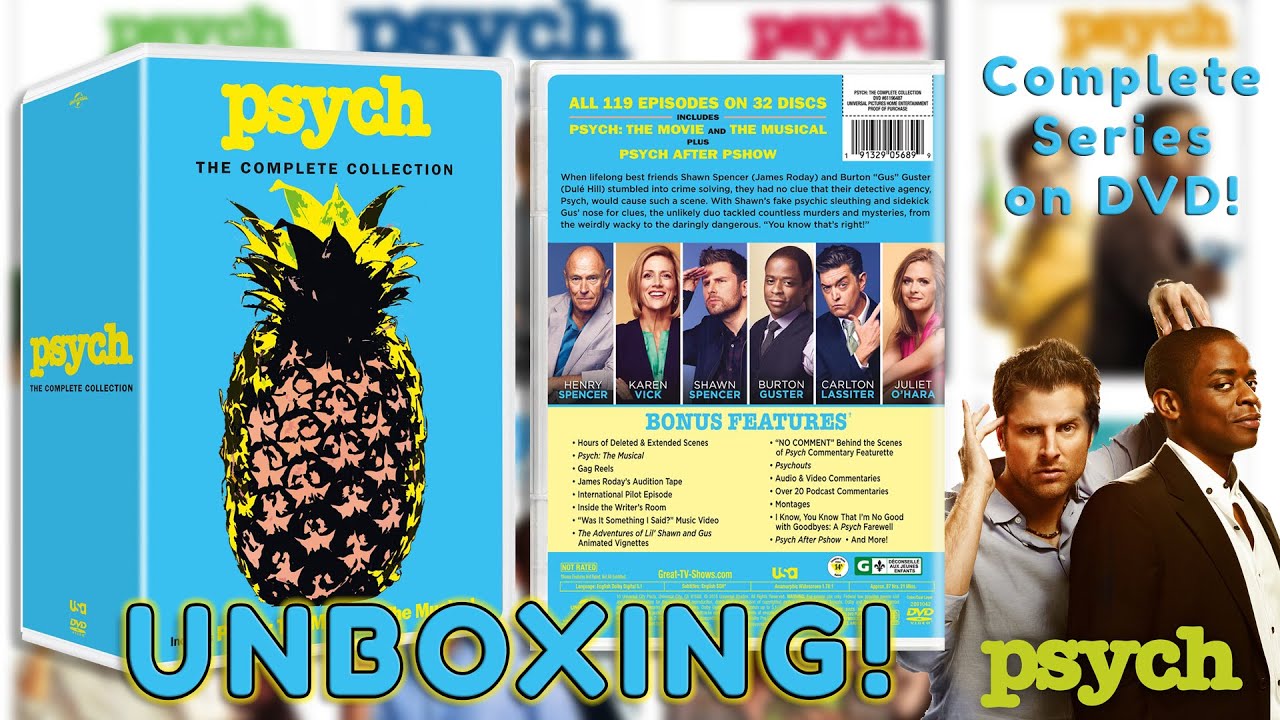 PSYCH TV SHOW UNBOXING | Eight Season/Two Movie DVD Box Set By Universal | FULL UNBOXING