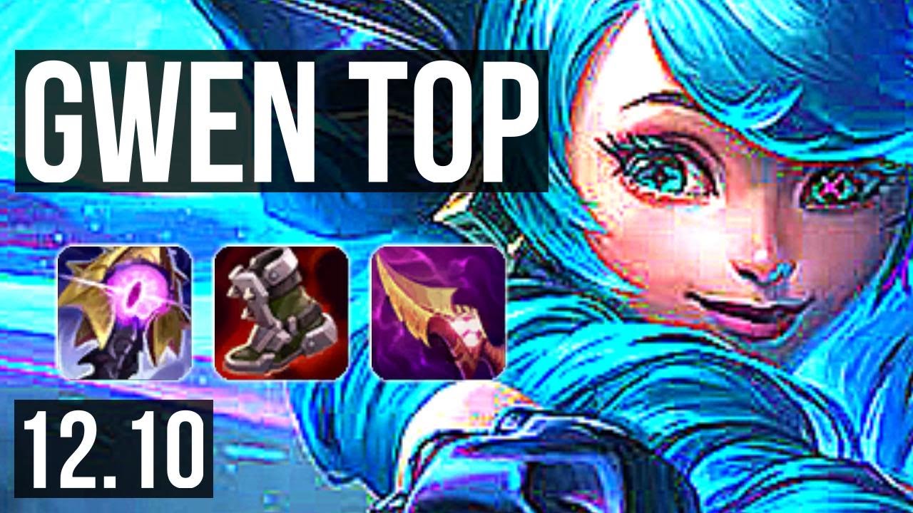 GWEN vs FIORA (TOP) | 7 solo kills, 300+ games | KR Master | 12.10