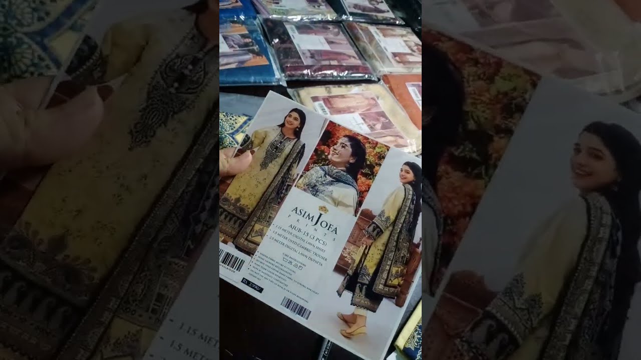 ASIM JOFA PRINTSDigital Printed Lawn Shirt with Digital Printed Lawn Dupatta and Dyed Trouser 2990/