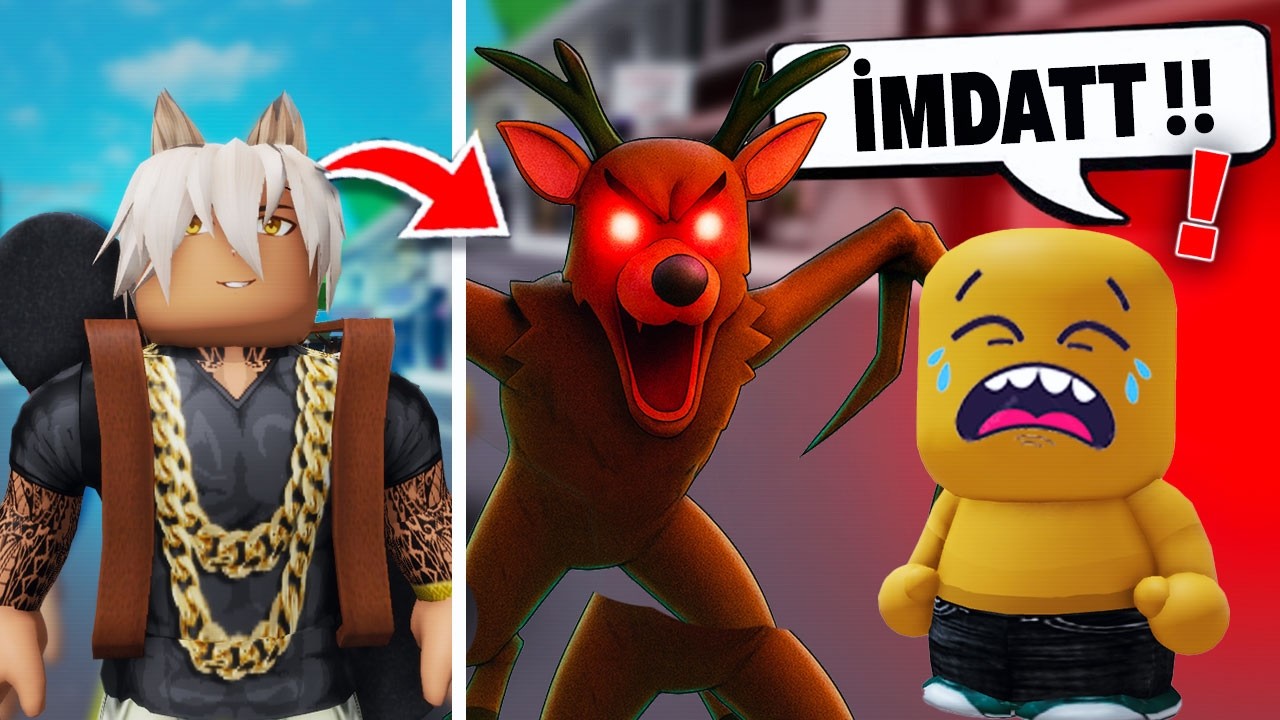 KORKUN&Ccedil; GEYİĞE D&Ouml;N&Uuml;Ş&Uuml;P &Ccedil;OCUKLARI KORKUTTUM 😰 ROBLOX Brookhaven🏡RP