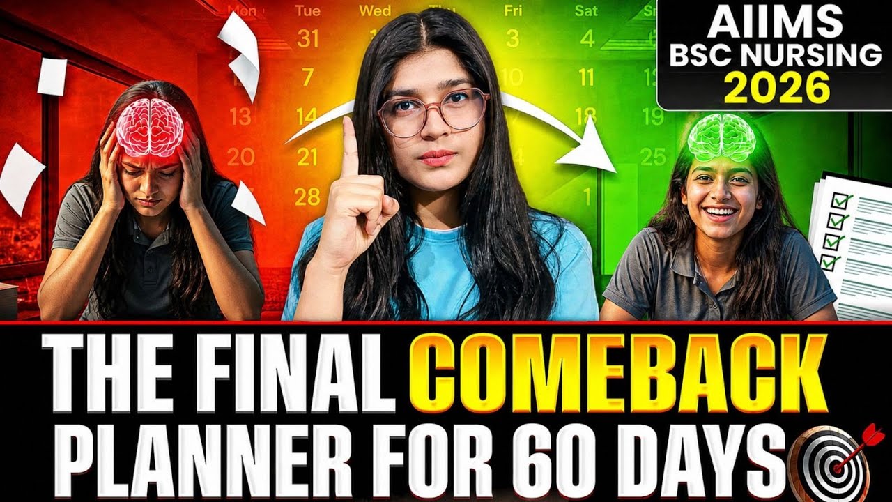 🔥AIIMS BSc Nursing & Paramedical 60 Days Planner 🧠 Full Syllabus Strategy | Zero to Selection 🚀