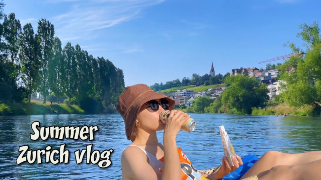 🇨🇭여름 취리히 즐기기! 리마트강에서 함께 보트타러 가보실까요🛶🏊🏼‍♂️🍑