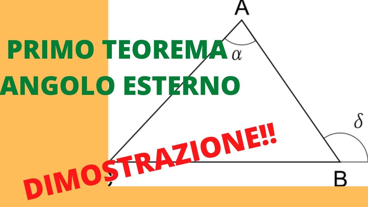 Primo teorema dell' angolo esterno e sua dimostrazione