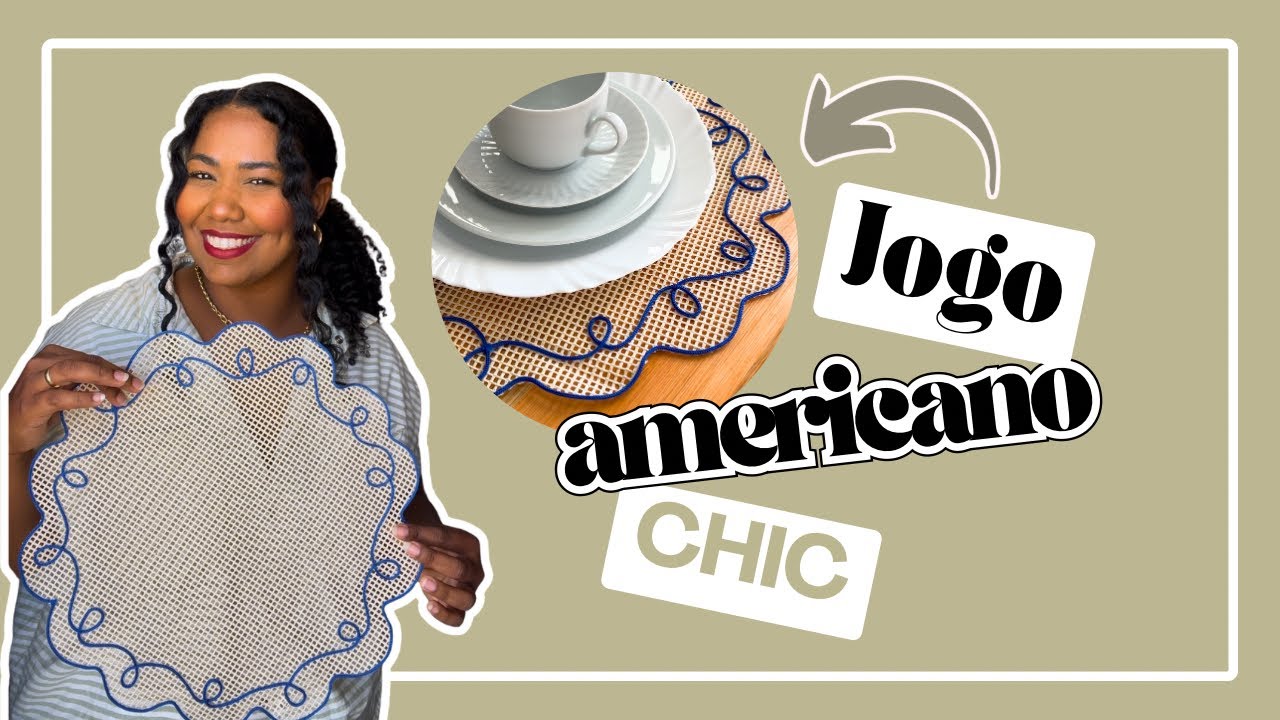 Você Vai Se Surpreender Com Esse Jogo Americano 🥰Elegante,Fácil e Feito à Mão !