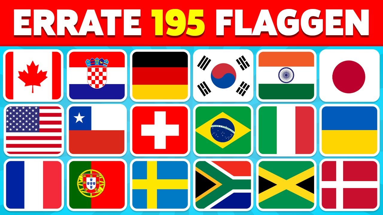 Errate alle 195 Flaggen der Welt 🚩 Löse das Länderflaggen-Quiz 2024