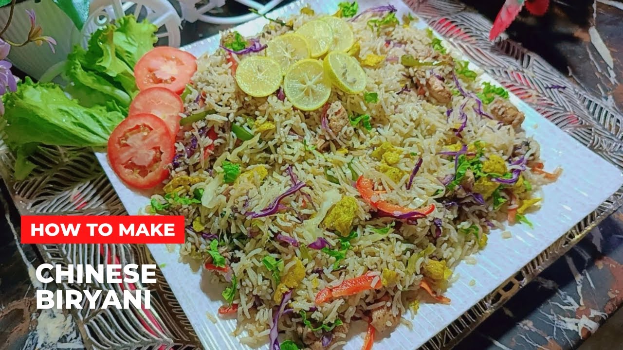 Chinese biryani recipe | chicken & vegetable fried rice restaurant style by sherry | 16 Sept 2024