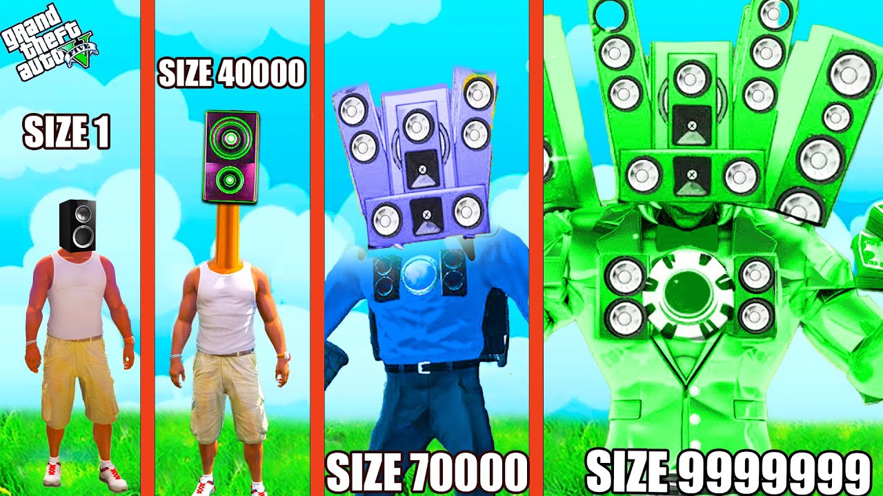 Franklin Became Ultimate Blue UPGRADED TITAN SPEAKERMAN FAMILY To Kill PHONE MAN FAMILY IN GTAV