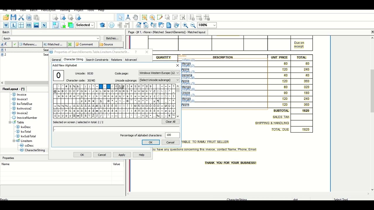How to capture the table in Repeating Group Element in #AbbyyFlexilayout