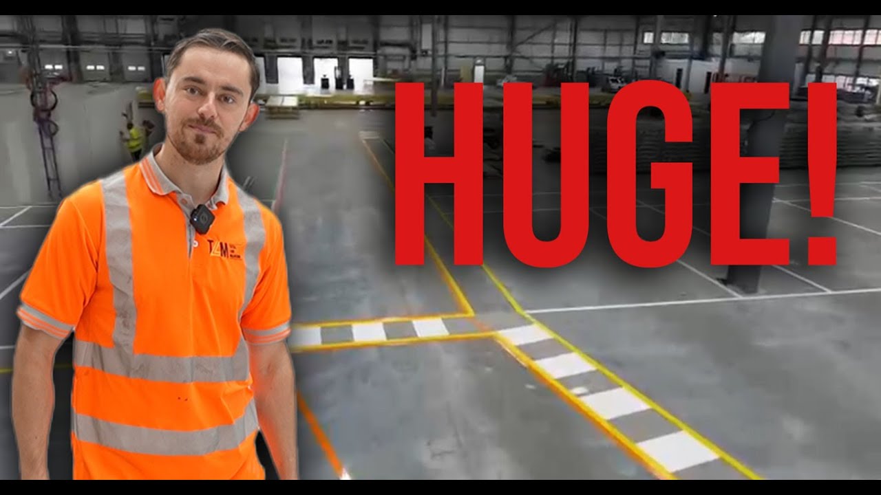 Line Painting A HUGE Warehouse In Greenwich!!!
