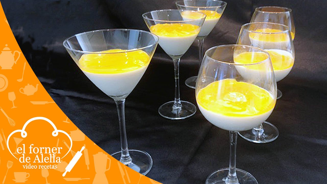 Panacotta de Vainilla con Coulis de Mango