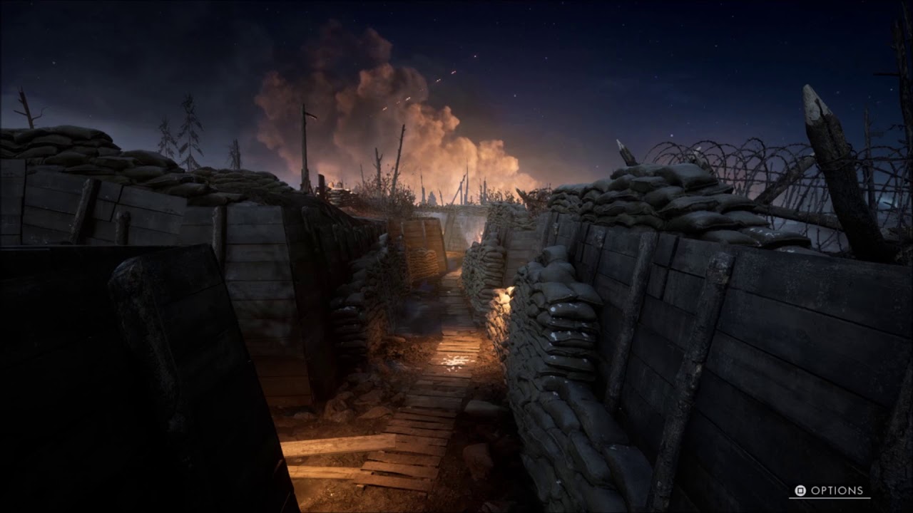 World War 1, Frontline Trench at Night, Background Noise