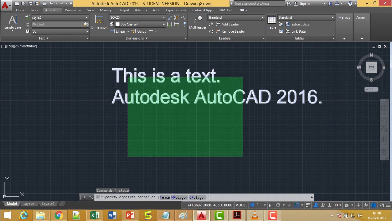 AutoCAD - Creating text style