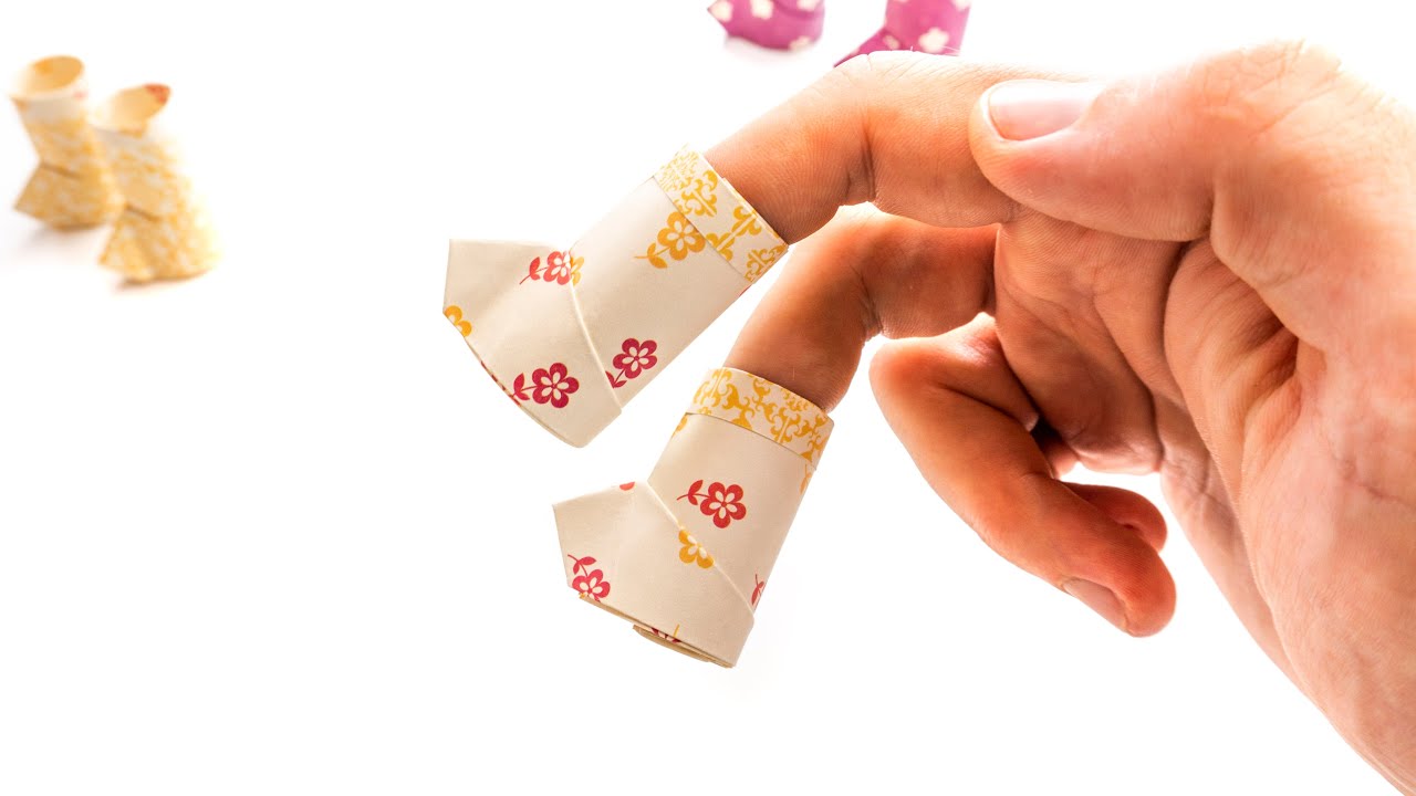 How to make shoes with paper - Mini paper Rain Boots