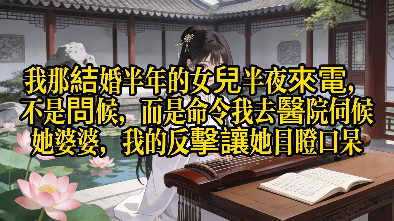 親生女兒半夜命令我去醫院伺候她婆婆，我反手掛斷並拉黑！女兒找上門撒潑：不伺候就是不孝！我當著她的面直接報警：這裡有人尋釁滋事，請帶走。 #母女斷交 #女性覺醒 #拒絕道德綁架 #晚年生活 #真實故事