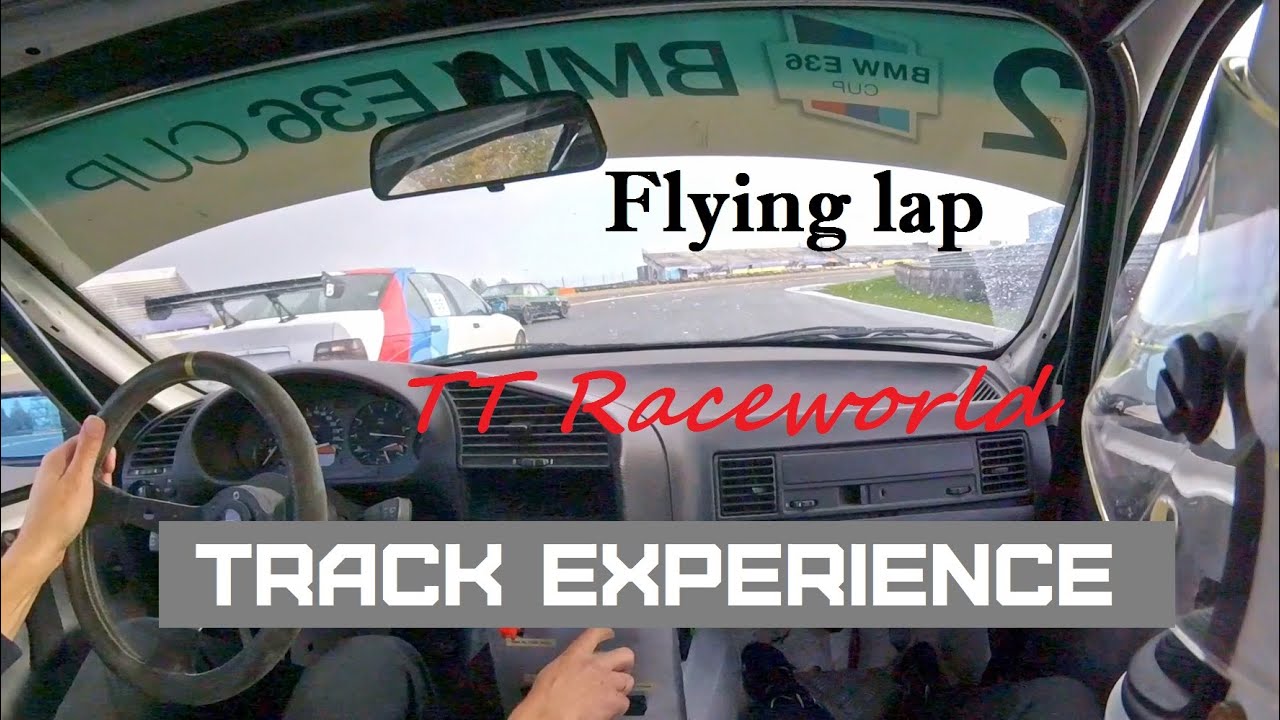 Flying lap in BMW E36 Cup 325i during passenger ride in Track Experience of ADS TT Raceworld Assen