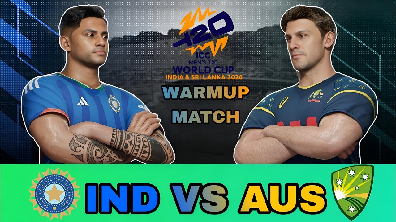 India Vs Australia T20 World Cup 2026 Warmup Match| Cricket 26 GameplayI 