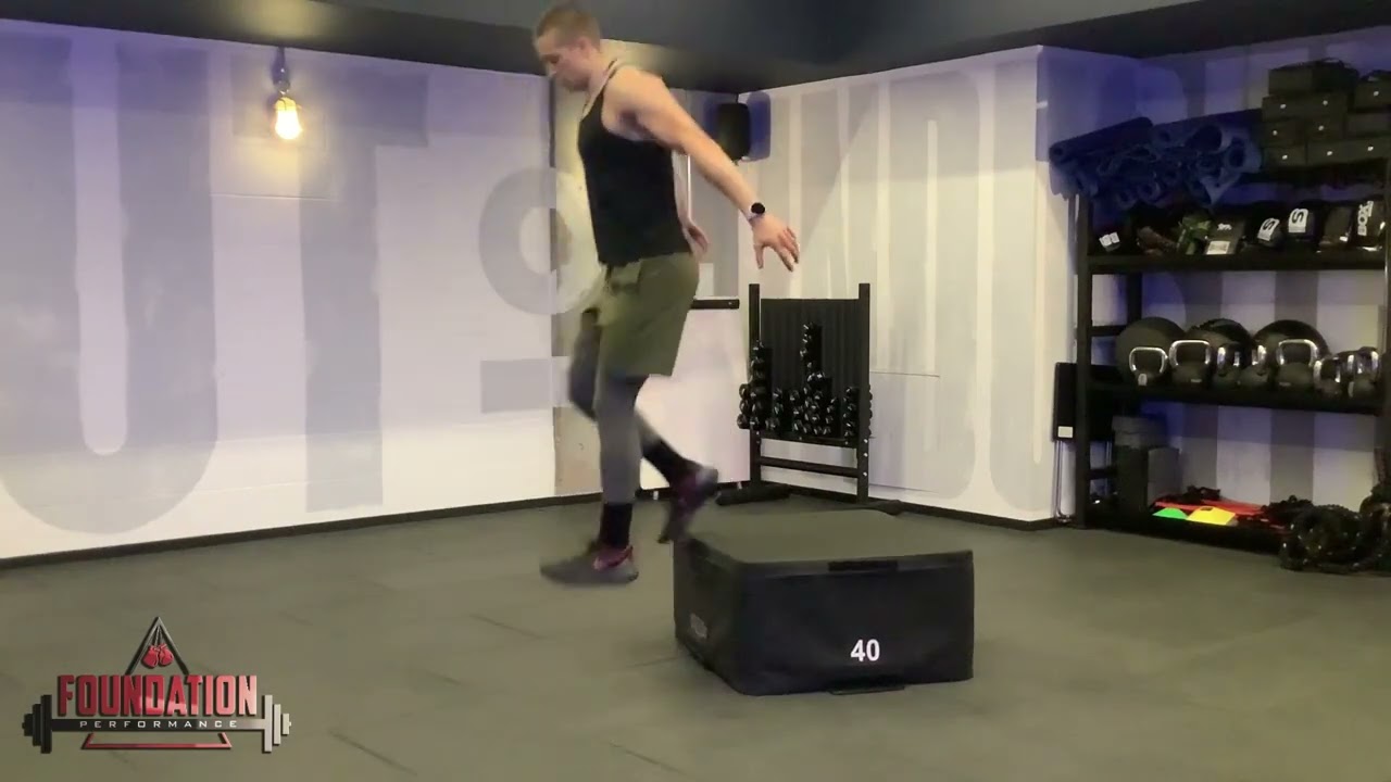 Box Single Leg Drop Jump