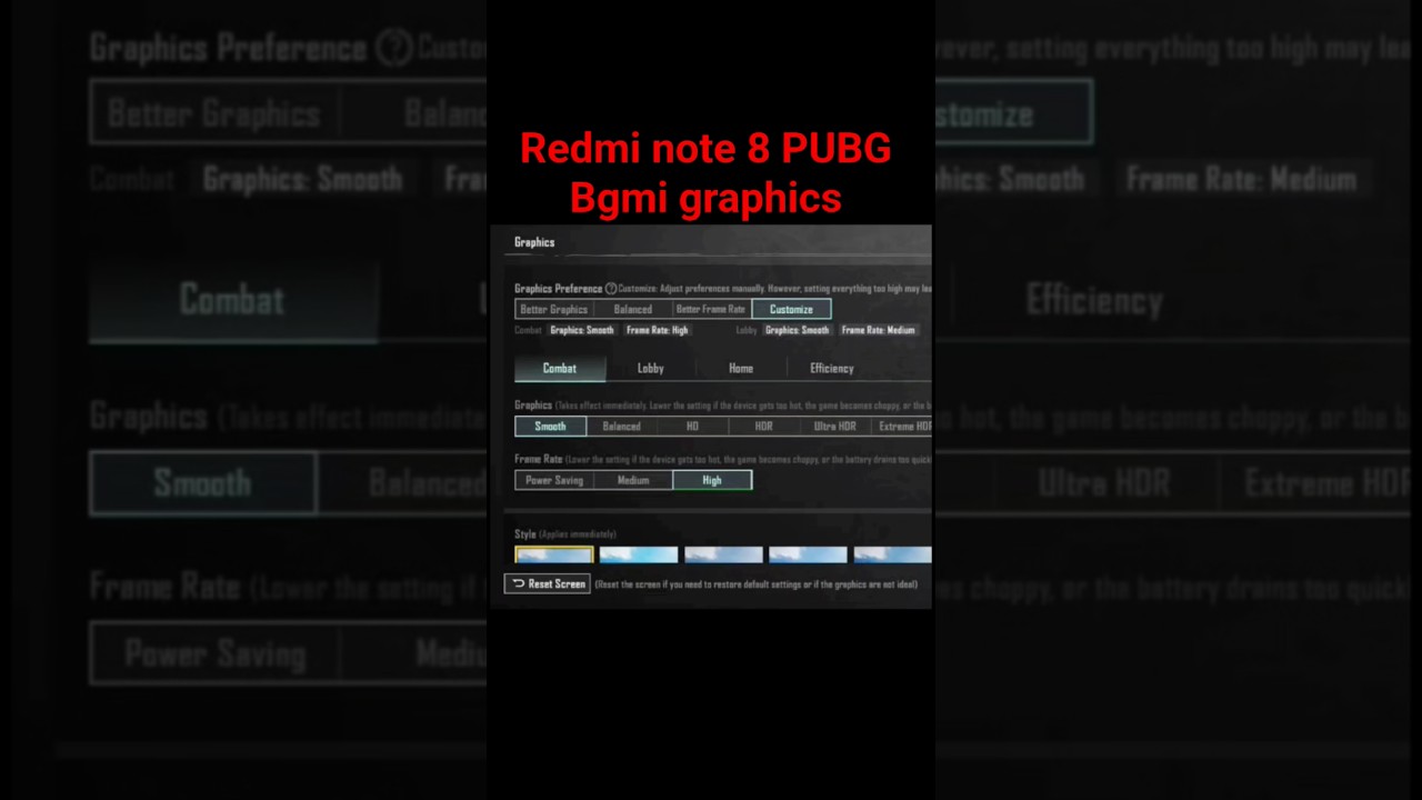 redmi note 8 PUBG bgmi graphics setting bgmi test pubg test