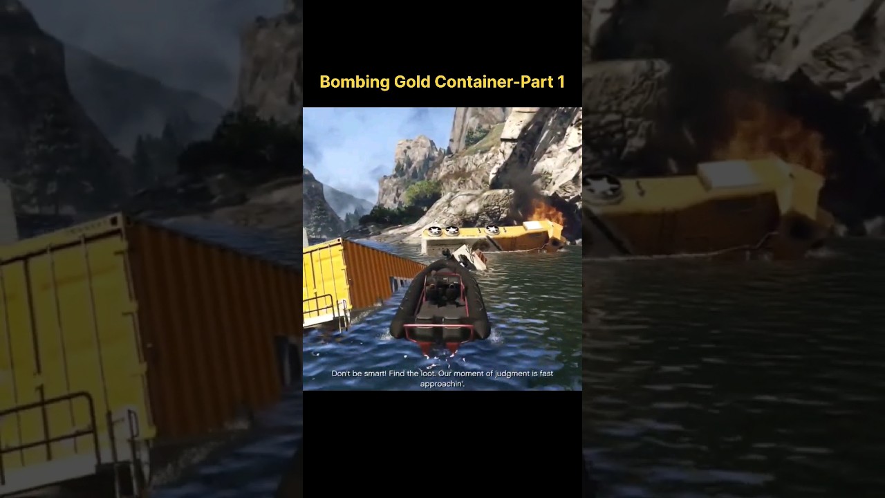 Bombing the gold container: Part 1 in #gta5 #gta #gta6 #ps5gameplay #ps5gaming #playstation
